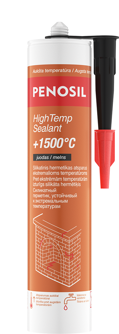 Silikatinis hermetikas PENOSIL High Temp Sealant 1500°C, juodos sp., 280ml