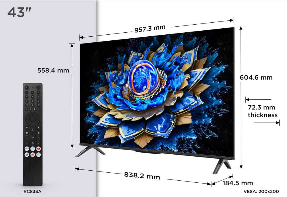 Televizorius TCL 43T69C, 43" - 6