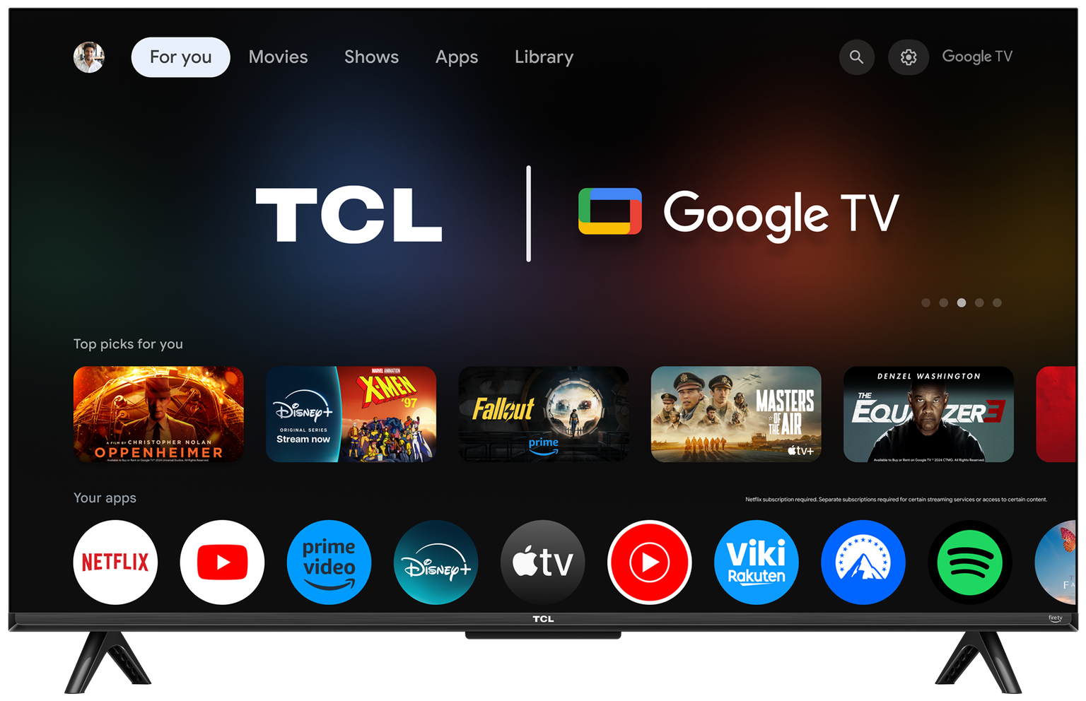 Televizorius TCL 43T69C, 43" - 3