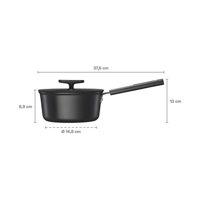 Keraminis prikaistuvis nepridegančia danga FISKARS HARD FACE, su dangčiu, 1,8 l - 4