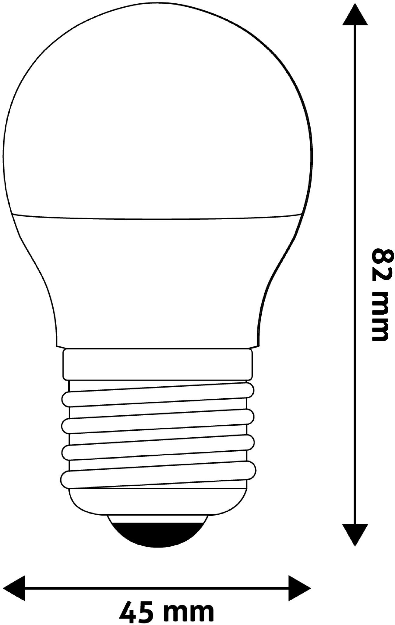 LED lemputė AVIDE, E27, G45, 4,5W (=40W), 4000K, 220-240V, 470 lm - 3