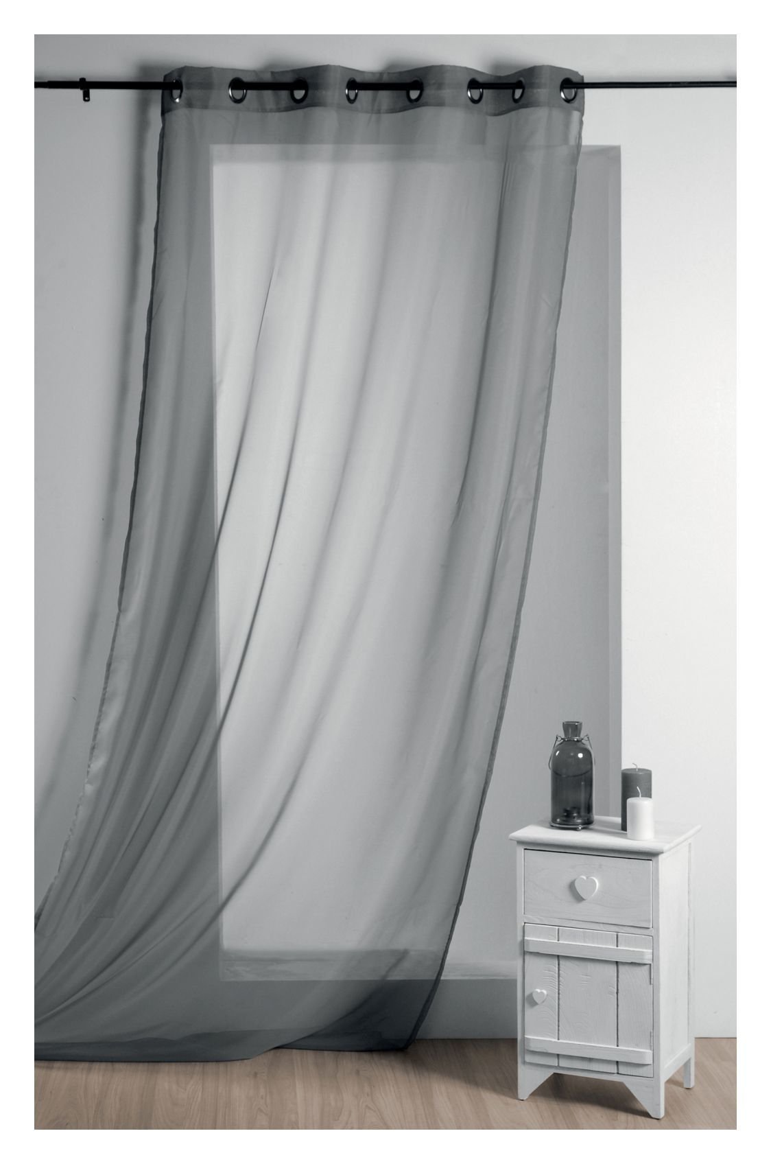 Dieninė užuolaida LISA, pilkos sp., 135 x 260 cm, 100 % PES
