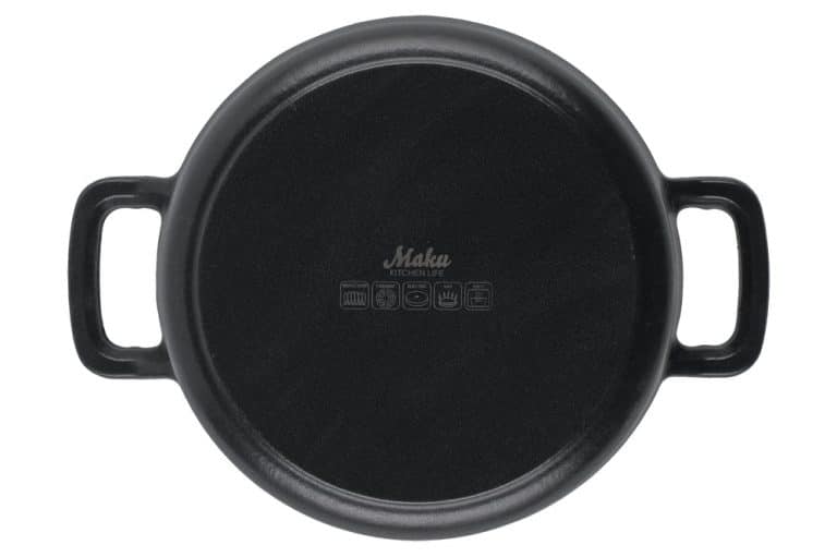 Ketaus puodas - troškintuvas MAKU, emaliuota danga, juodos sp., ø 30 cm, 3,3 L - 5