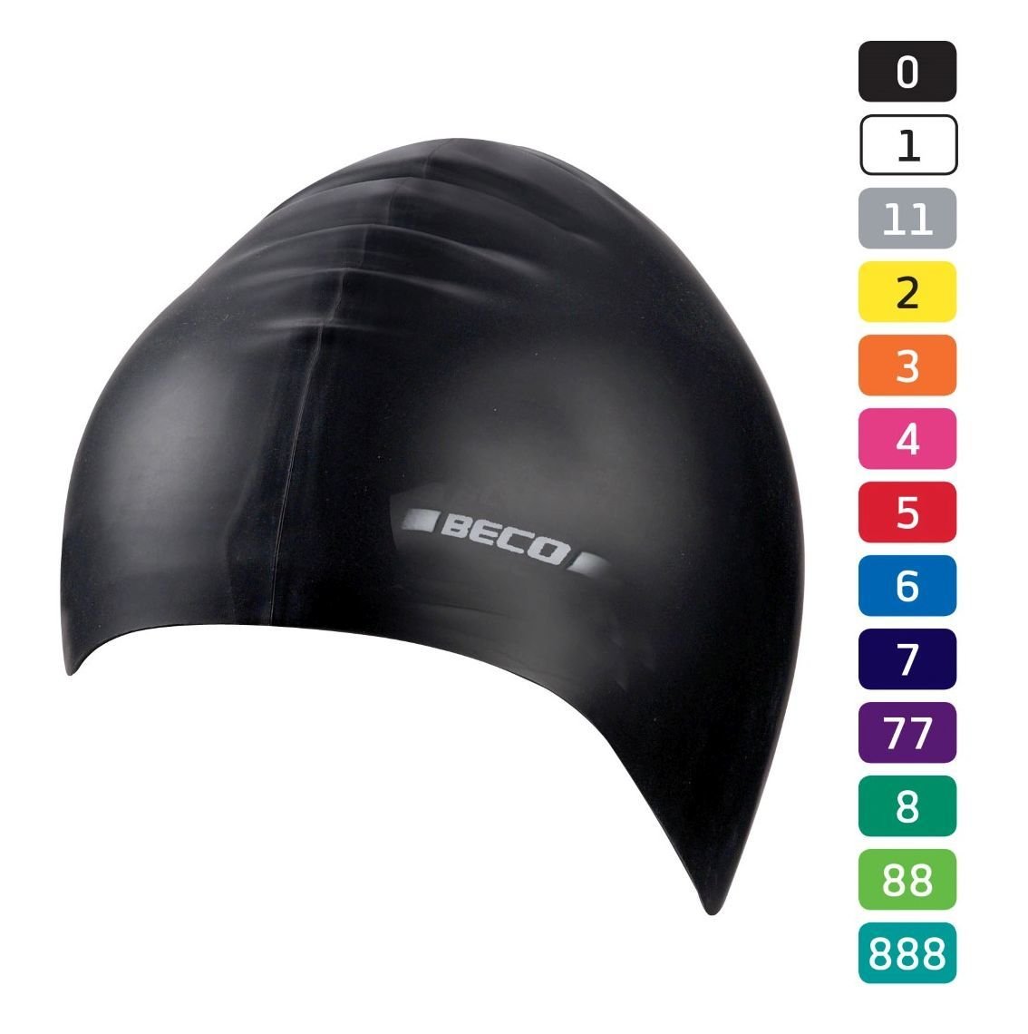 Plaukimo kepuraitė BECO 7390, silikoninė, įvairių sp.