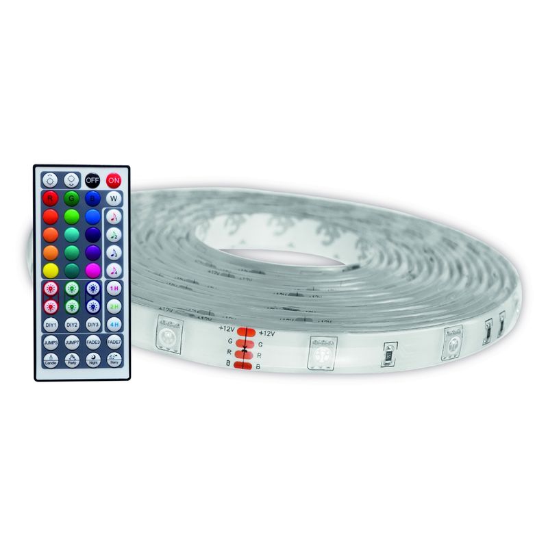 LED juostos komplektas AVIDE, IP65, 150LED,RGB, 16W, muzikos kontroleris, WIFI, su pultu, 5m - 3