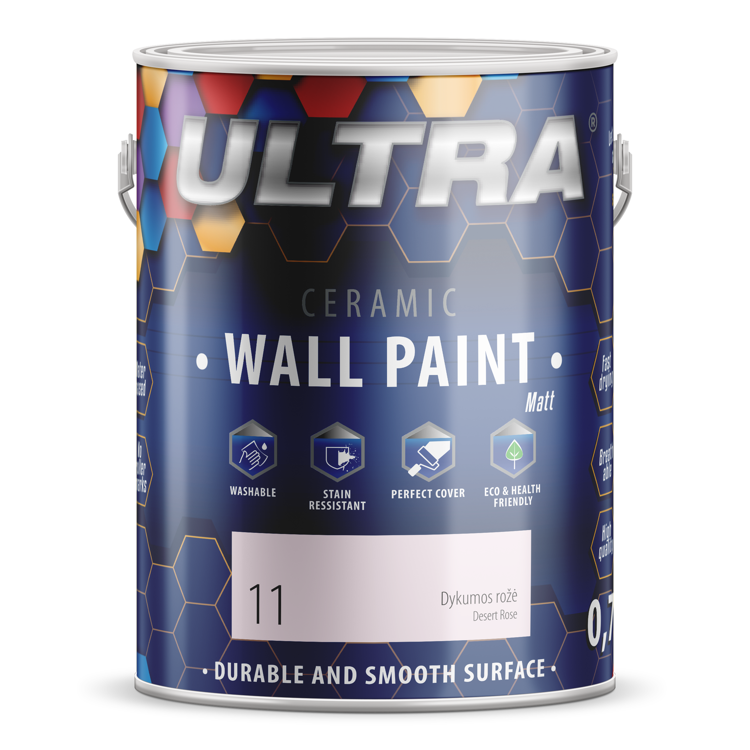Interjero dažai ULTRA ceramic, dykumos rožė (11), 2,5 l - 1