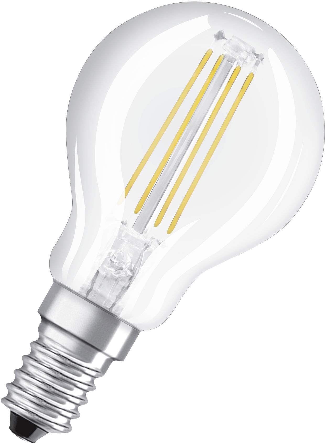 LED lemputė OSRAM Filament, E14, P60, burbuliukas, 5,5W, 2700K, 806lm, non-dim,skaidri