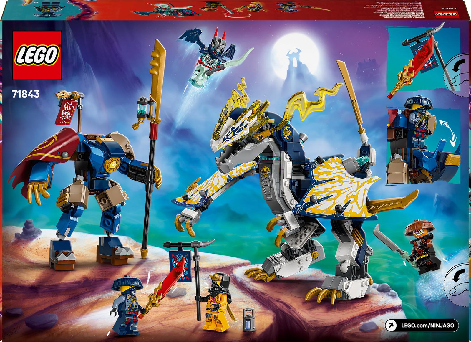 Konstruktorius LEGO® Ninjago Rogue's Mech Dragon Rider, 71843