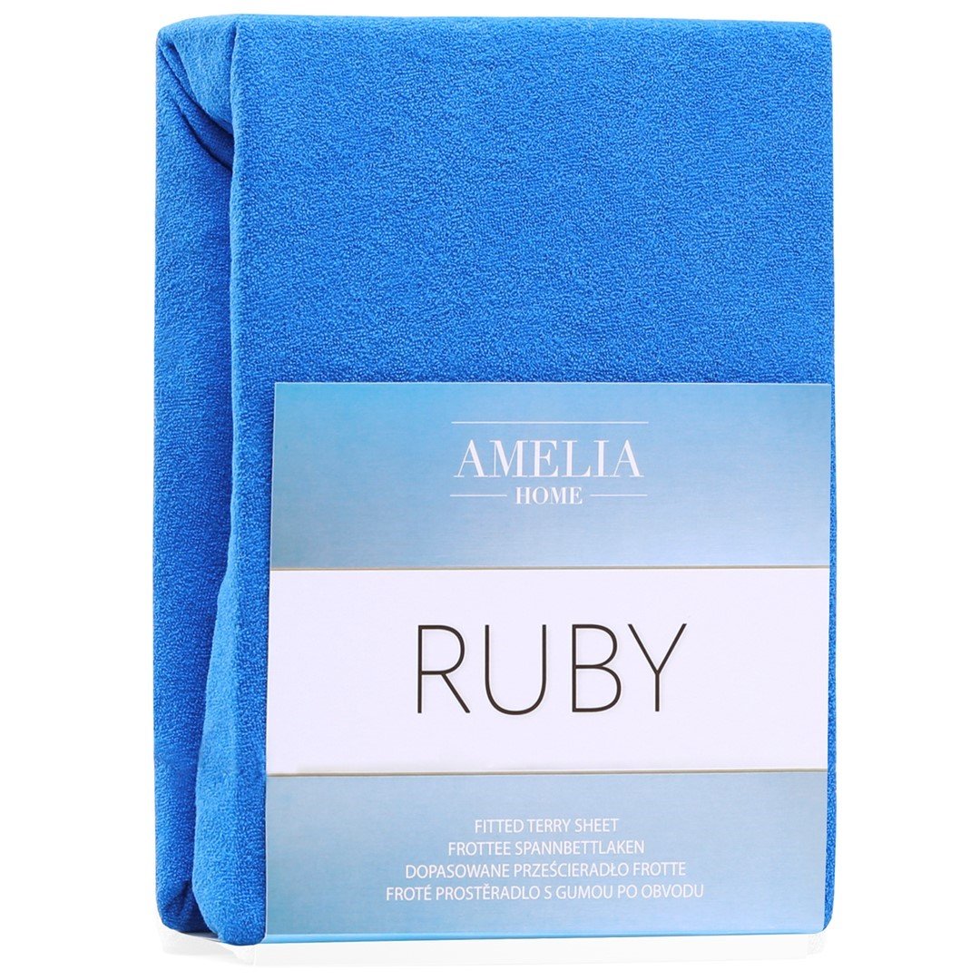 Frotinė paklodė su guma Ameliahome RUBY Blue, 180x200 cm - 5