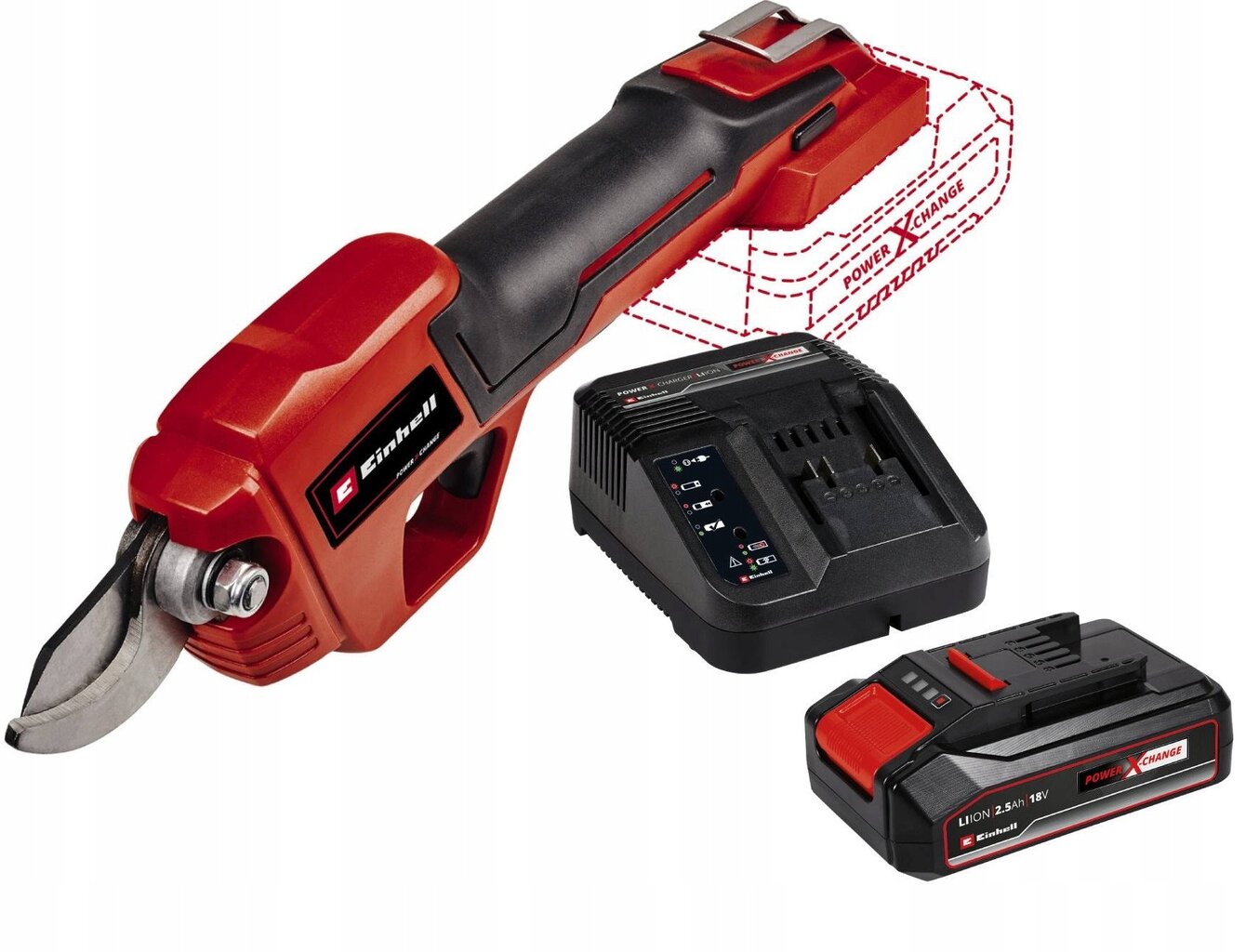 Akumuliatorinis sekatorius EINHELL GP-LS 18/28 Li BL-Solo, 18 V, 28 mm, be akumuliatoriaus-0