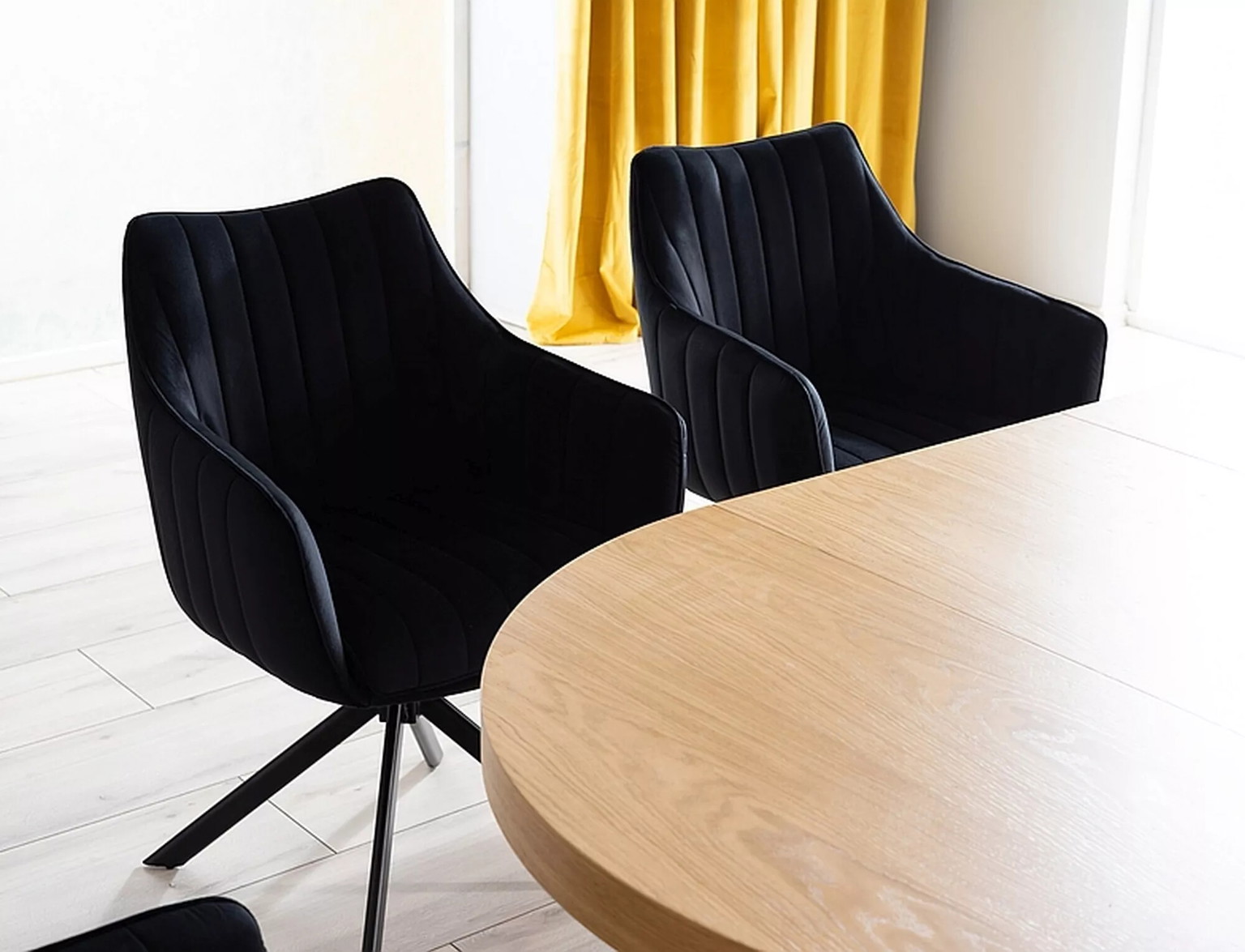 Kėdė AZALIA VELVET,  juoda/juoda - 5