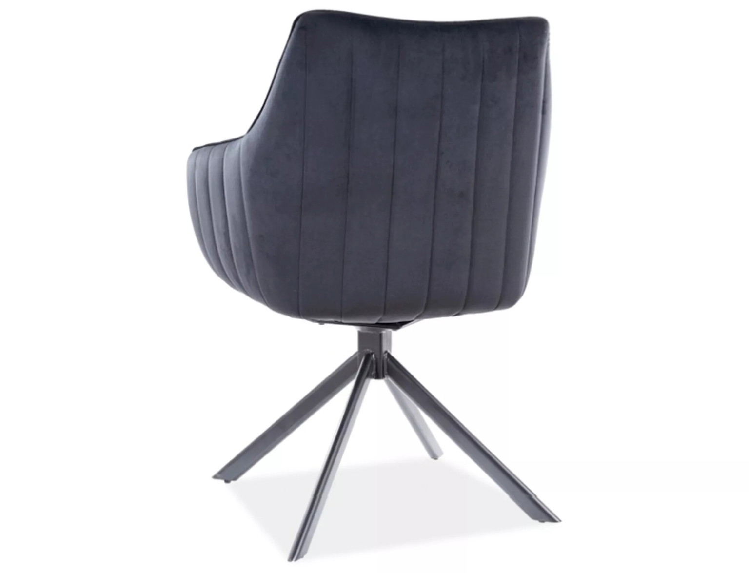 Kėdė AZALIA VELVET, juoda/juoda-1