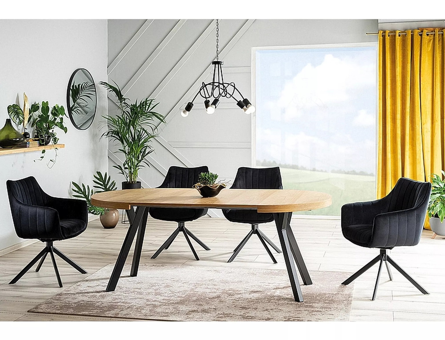 Kėdė AZALIA VELVET,  juoda/juoda - 8