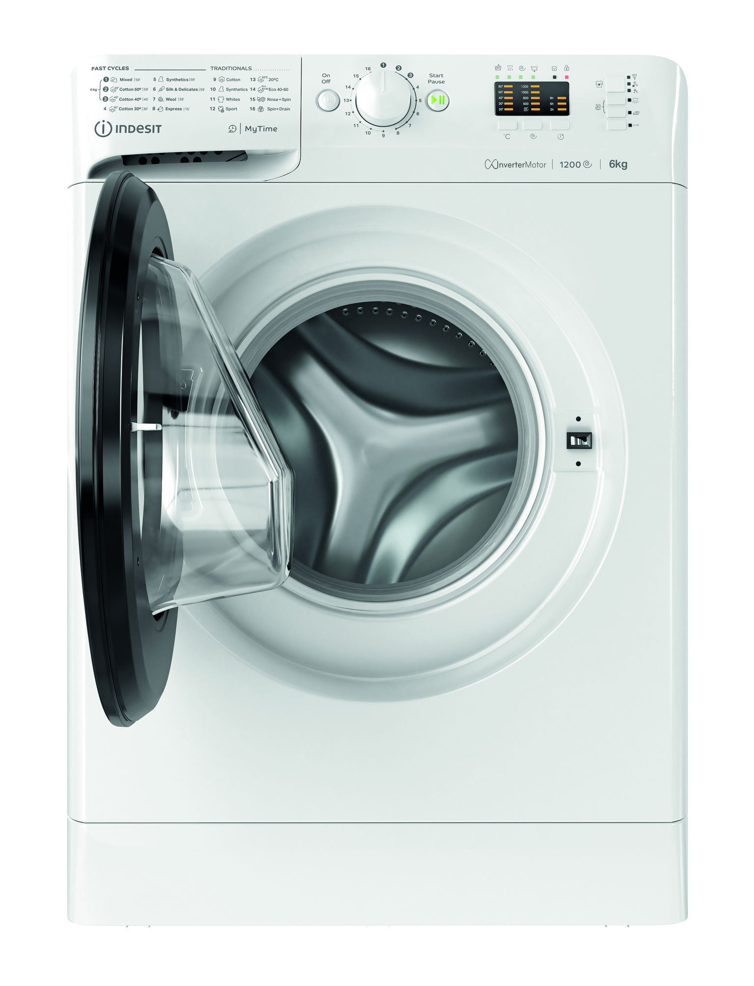 Skalbimo mašina INDESIT MTWSA 61294 WK EE, 6 kg - 3