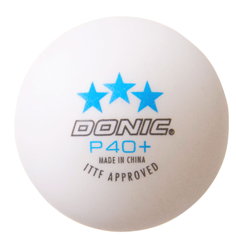 Stalo teniso kamuoliukai DONIC P40+ 3žv. ITTF 3vnt White-1