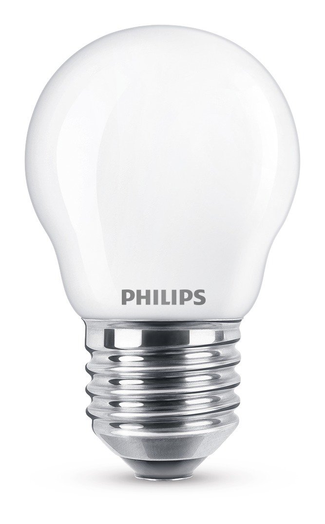 Šviesos diodų lemputė PHILIPS, P45, 4.3 W, E27, 470 lm, 2700K