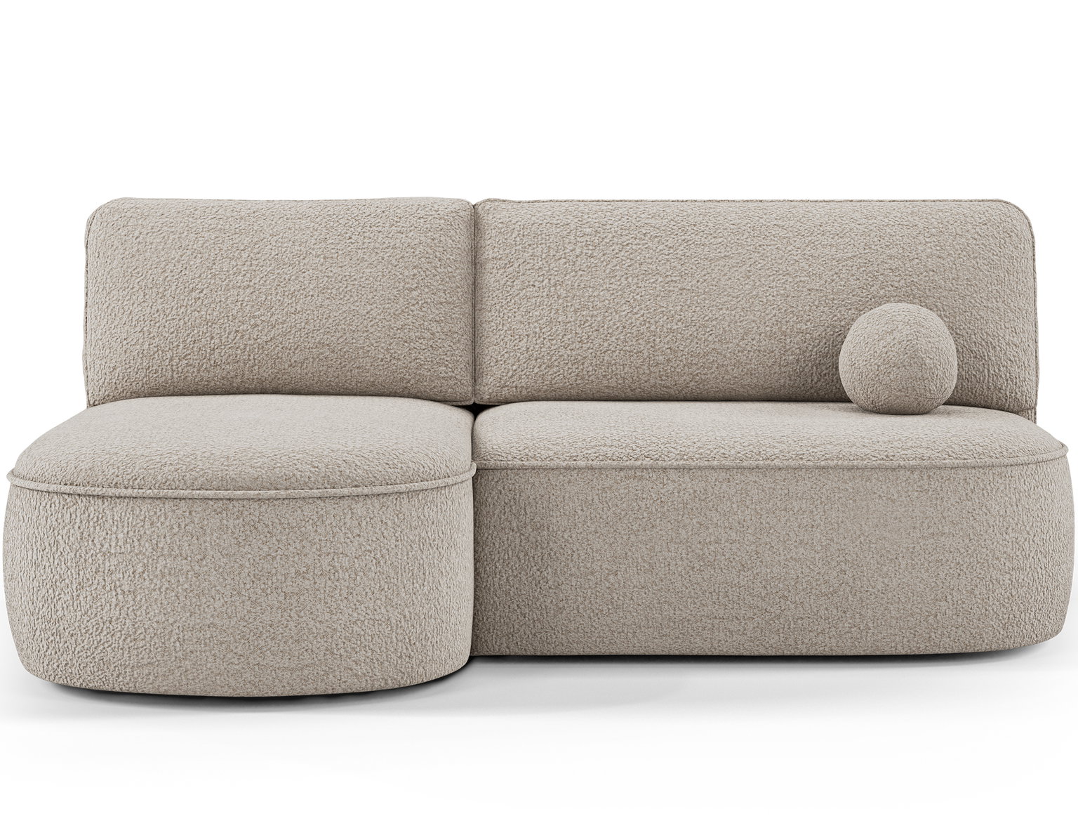 Kampinė sofa - lova Livosa Royal 18, smėlio sp., kairinė, 144 x 220 cm x 93 cm-0
