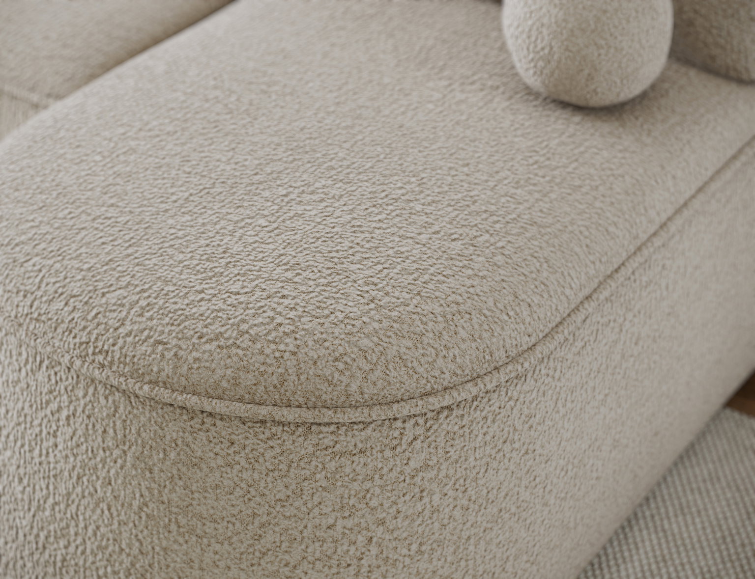 Kampinė sofa - lova Livosa Royal 18, smėlio sp., kairinė, 144 x 220 cm x 93 cm - 8