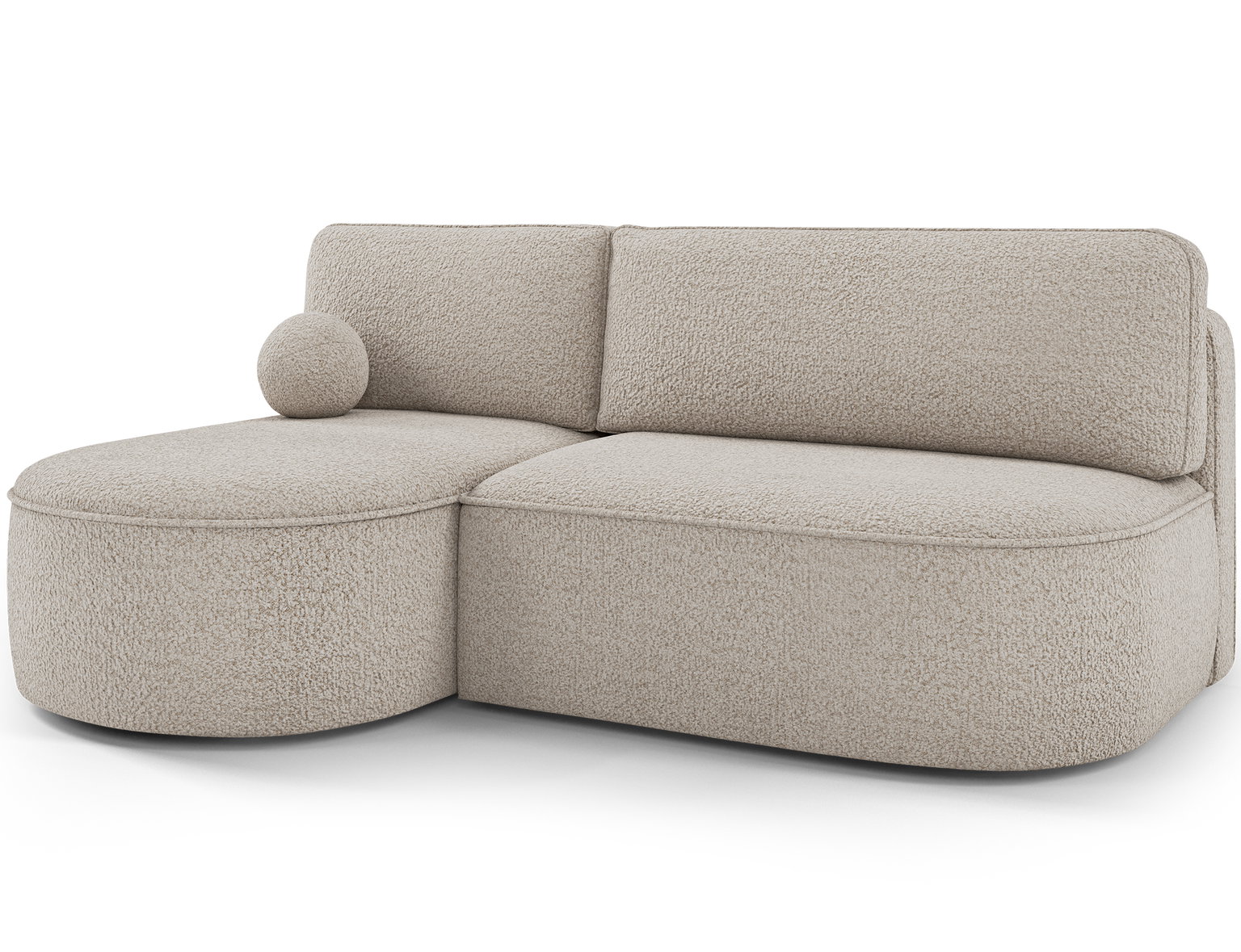 Kampinė sofa - lova Livosa Royal 18, smėlio sp., kairinė, 144 x 220 cm x 93 cm - 3