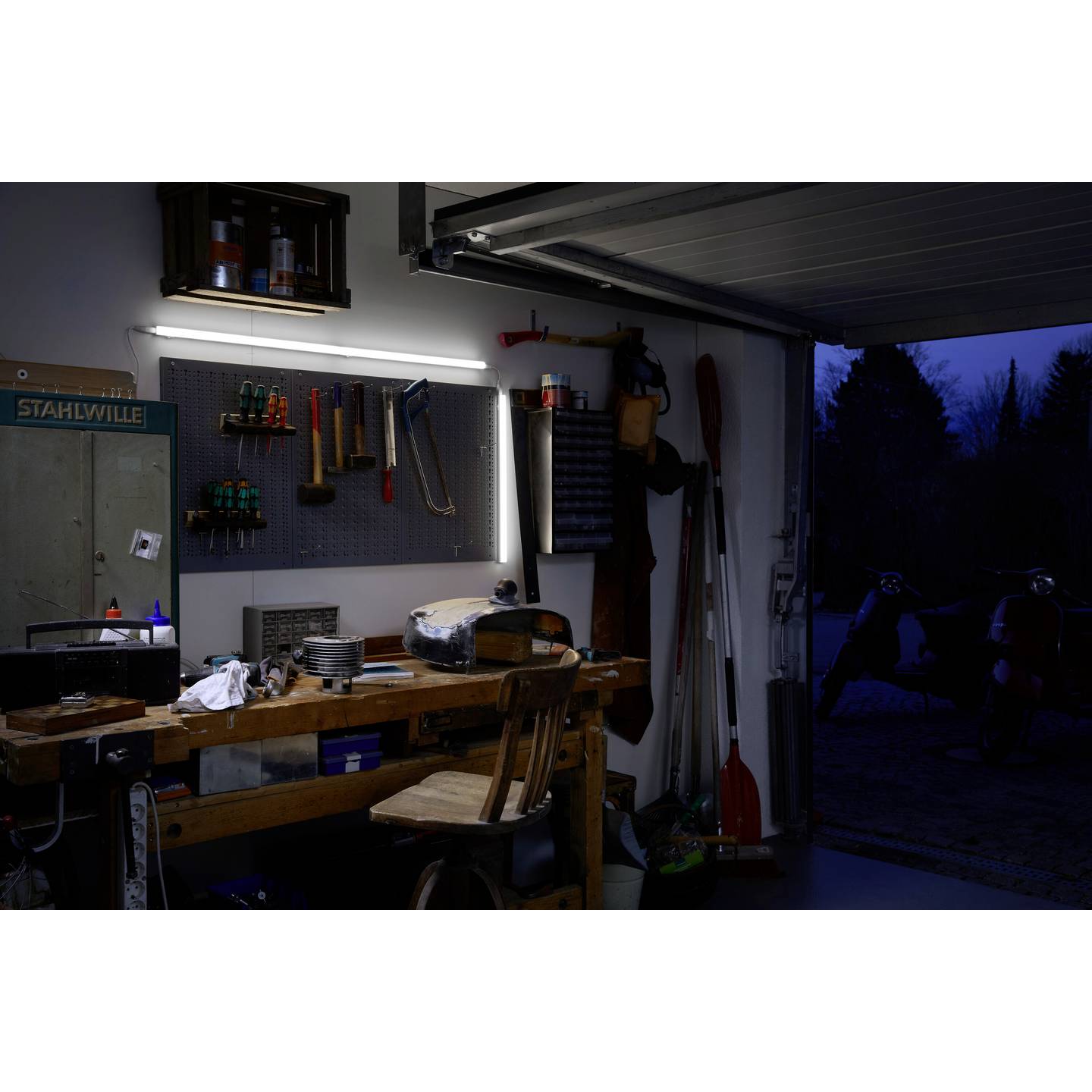 Visuomeninis LED šviestuvas OSRAM SWITCH BATTEN, 14W, 4000K, 1600lm, su jungikliu, 120 cm - 4