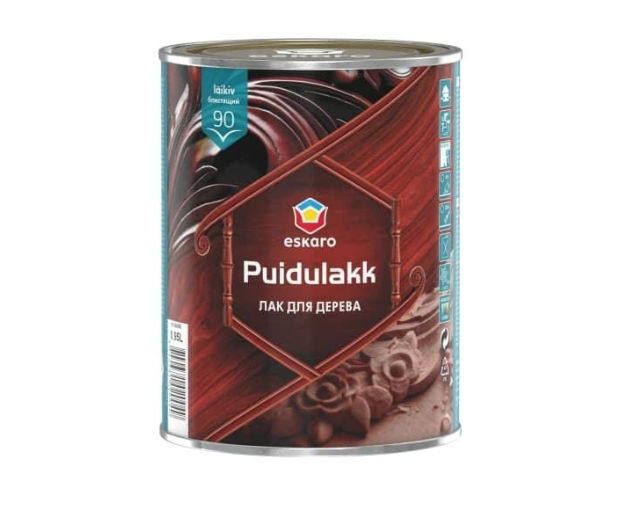 Medienos lakas ESKARO PUIDULAKK 90, blizgus, 950 ml-0