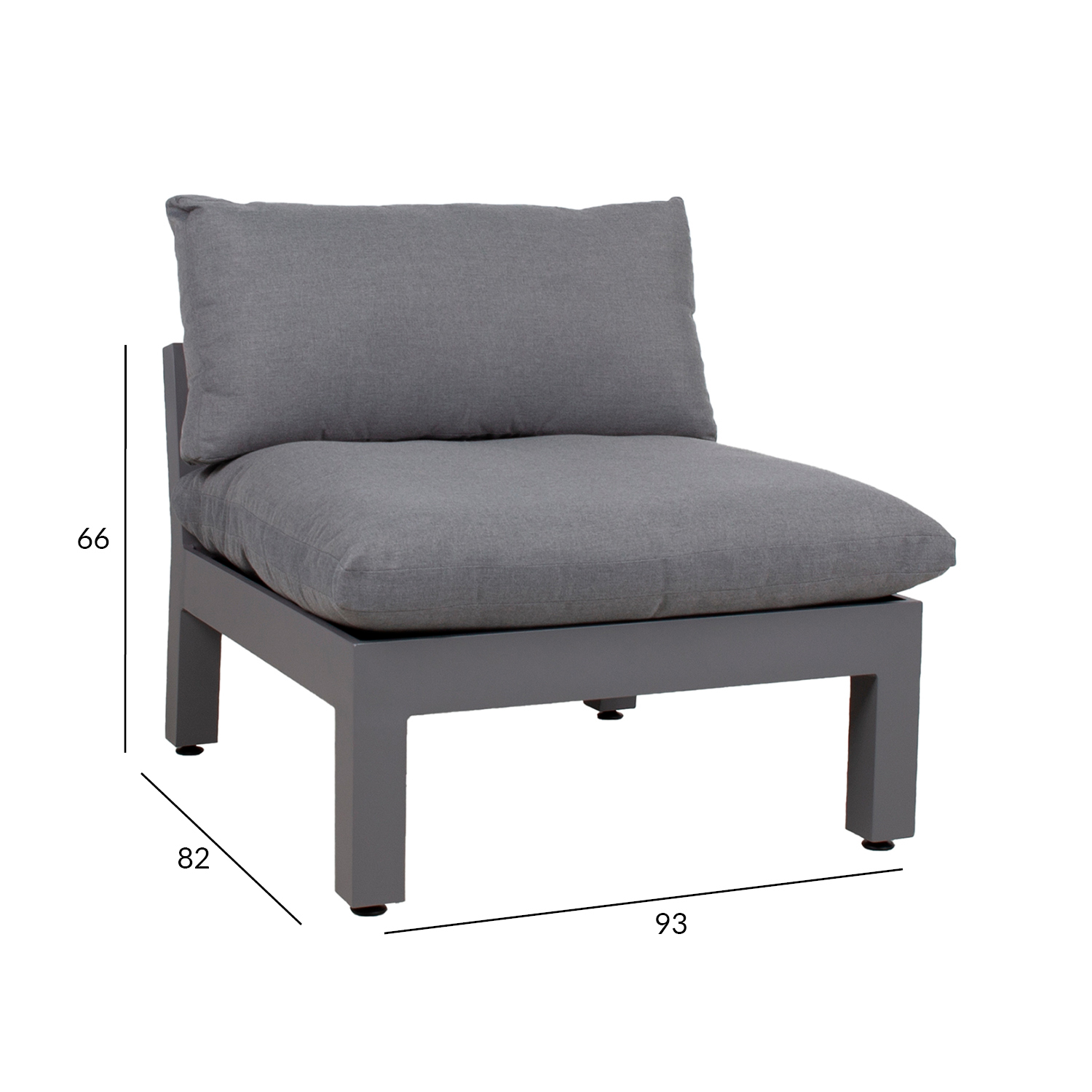 Modulinės sofos Home4You FLUFFY dalis, pilka - 6