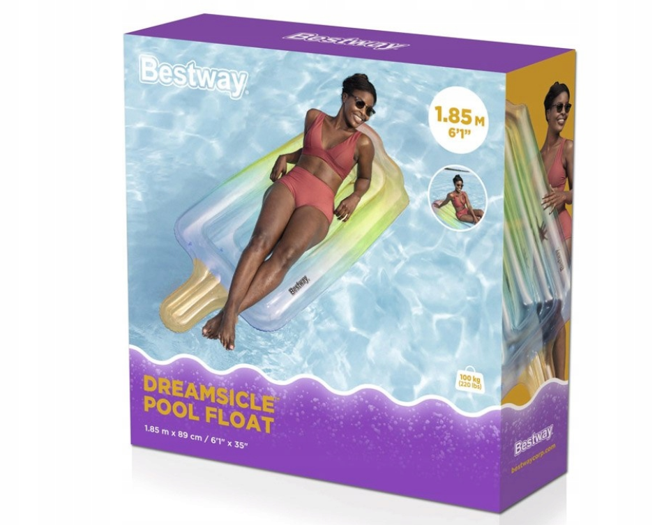 Pripučiamas plaukimo plaustas BESTWAY Dreamsicle, 185 cm x 89 cm - 3