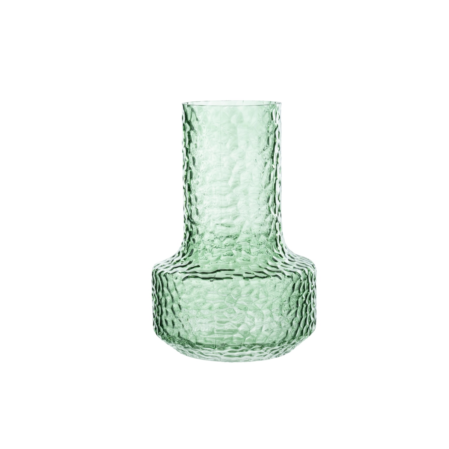 Stiklinė vaza ILAJA, t. melsvos sp., 22 cm-0