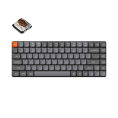 Klaviatūra Keychron K3 Max K3M-H3 Gateron Low Profile 2.0 Brown, Anglų (US), juoda, belaidė-0