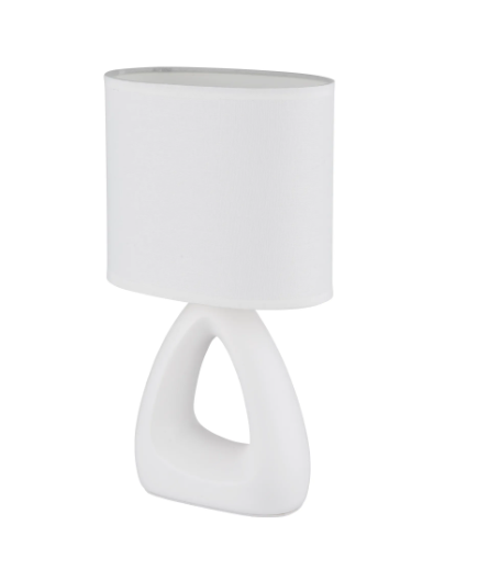 Stalinis šviestuvas GLOBO TRIANGLE, 1 x E14, 40W, baltos sp., keraminis, 17 x 10 x 30 cm-1