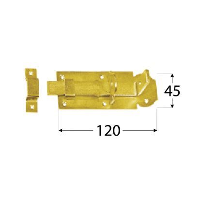 Skląstis WZP120, 120 x 45 x 5,0 mm, geltonai cinkuotas-1