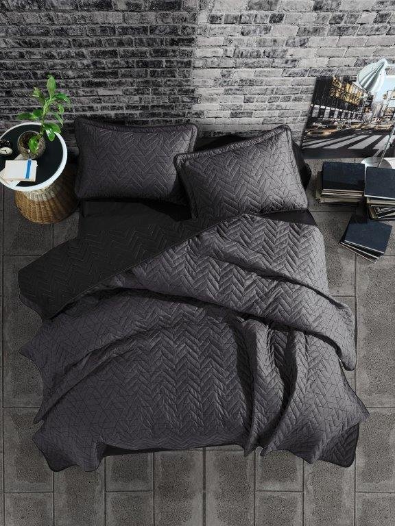 Lovatiesė ir pagalvės užvalkalai MONZA,260x230,2x50 x 70 cm,audinys 100% medvilnės,užpil. 100% PES