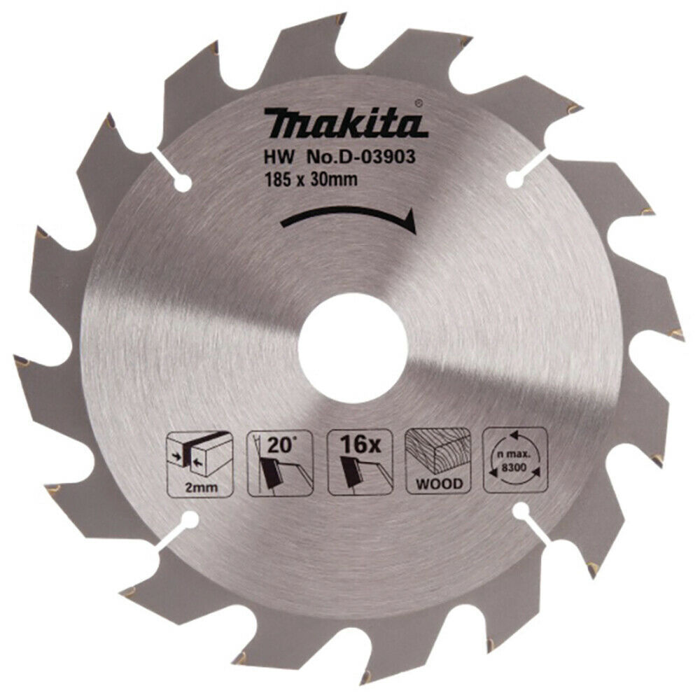 Medžio pjovimo diskas MAKITA, 185 x 2,0 x 30/20/16 mm, 16 dantų, 20° - 2