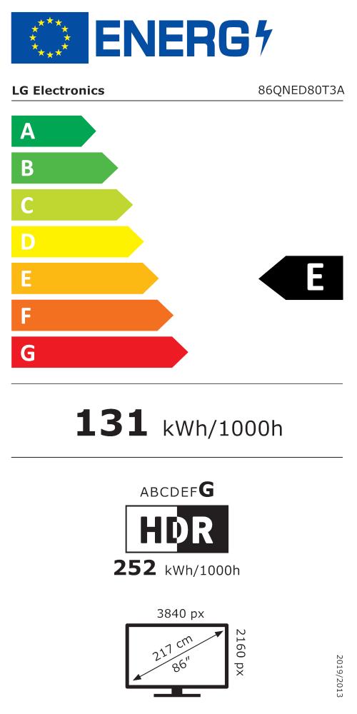 Televizorius LG 86QNED80T3A, 86" - 2