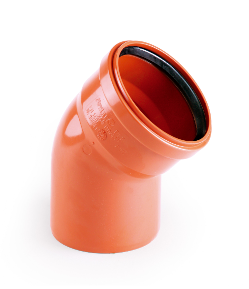 PVC lauko kanalizacijos alkūnė PIPELIFE, DN160 x 15°