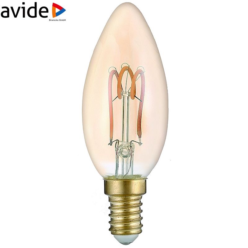 Dekoratyvinė LED lemputė AVIDE SOFT FILAMENT, E14 žvakė, 3W (=19W), 2700K, 180 lm - 1