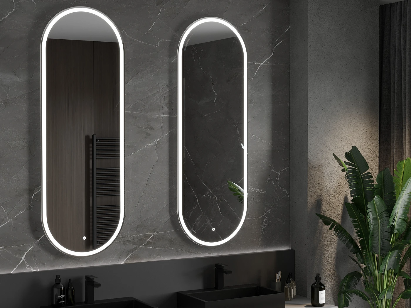 Vonios veidrodis Mexen Bono su LED apšvietimu ir šildymo kilimėliu, 55 x 155 cm - 2