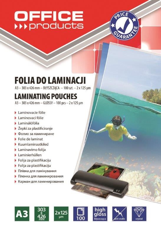 Laminavimo vokeliai A3 125mic 100vnt-0