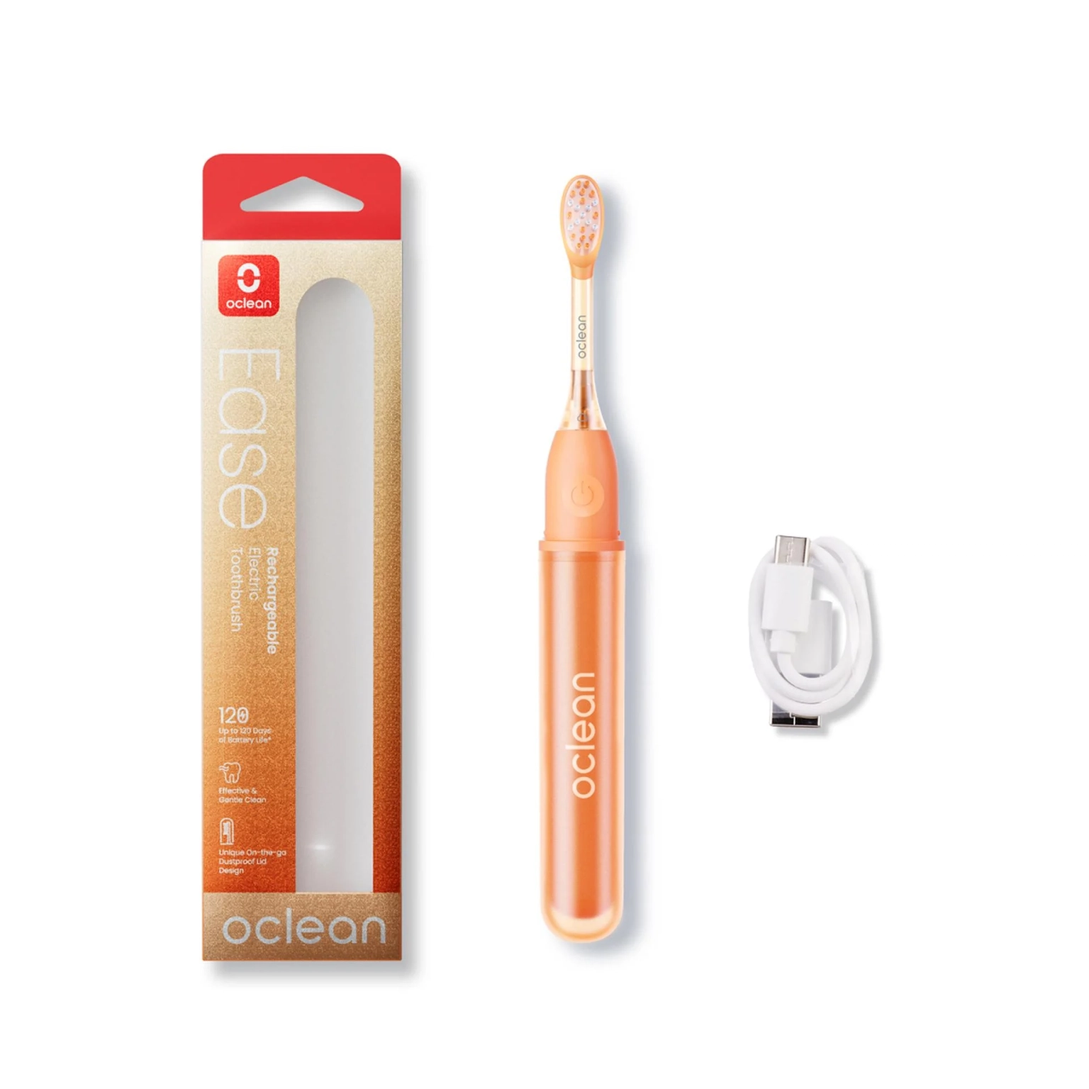 Elektrinis dantų šepetėlis OCLEAN Ease, oranžinės sp. - 6