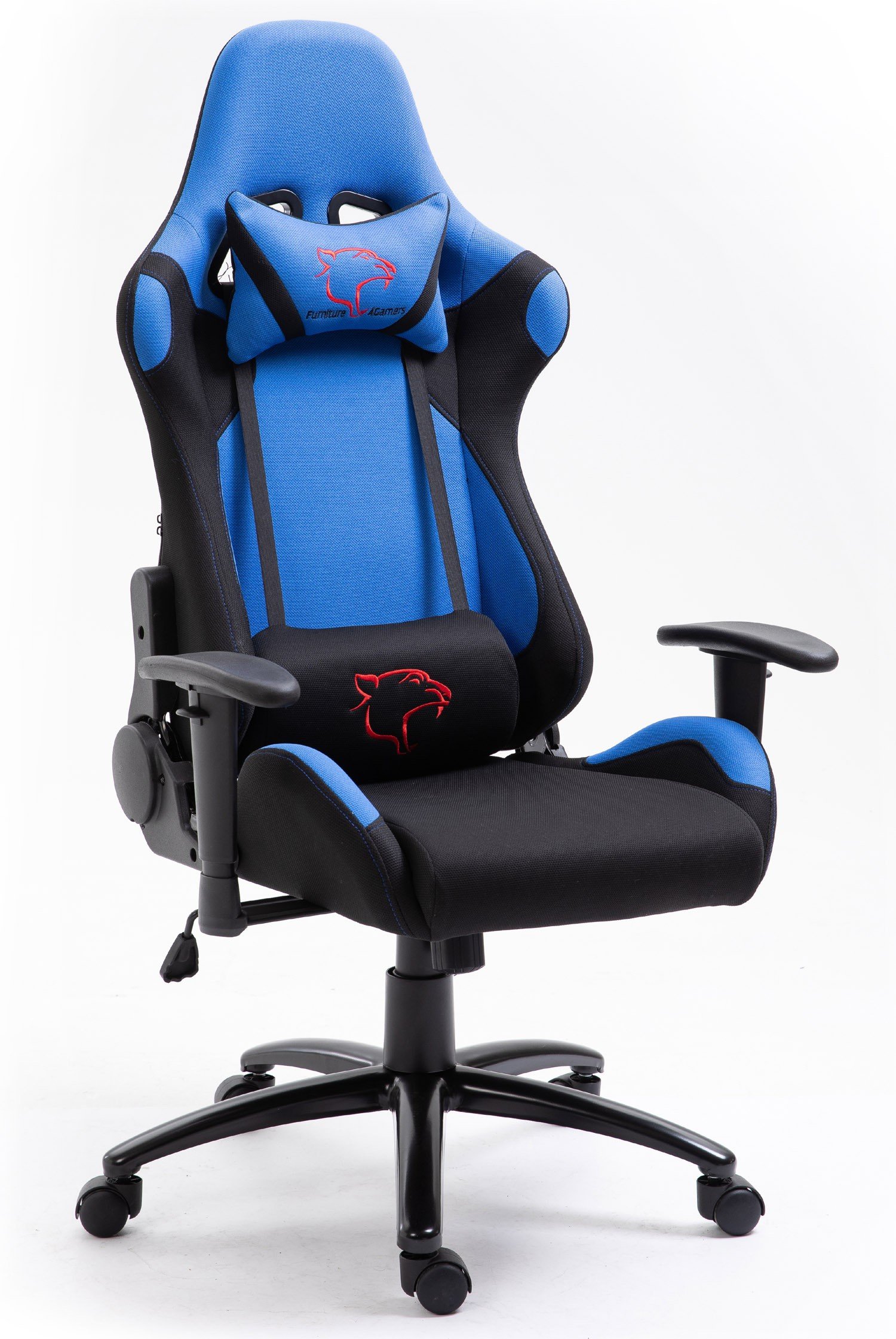 Žaidimų kėdė F4G FG38/F, juoda / mėlyna - 2
