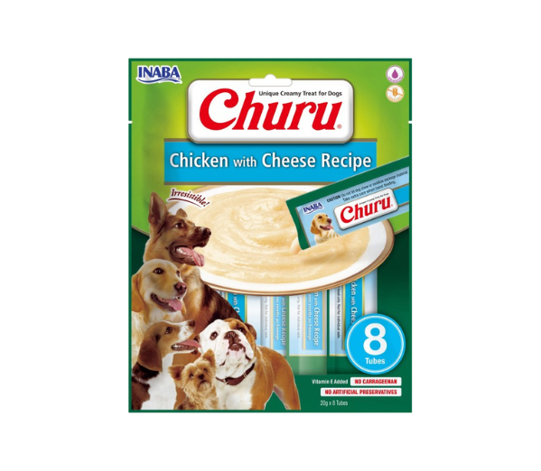 Skanėstas šunims CHURU Chicken Cheese, su vištiena ir tunu, 160 g., 3 vnt.