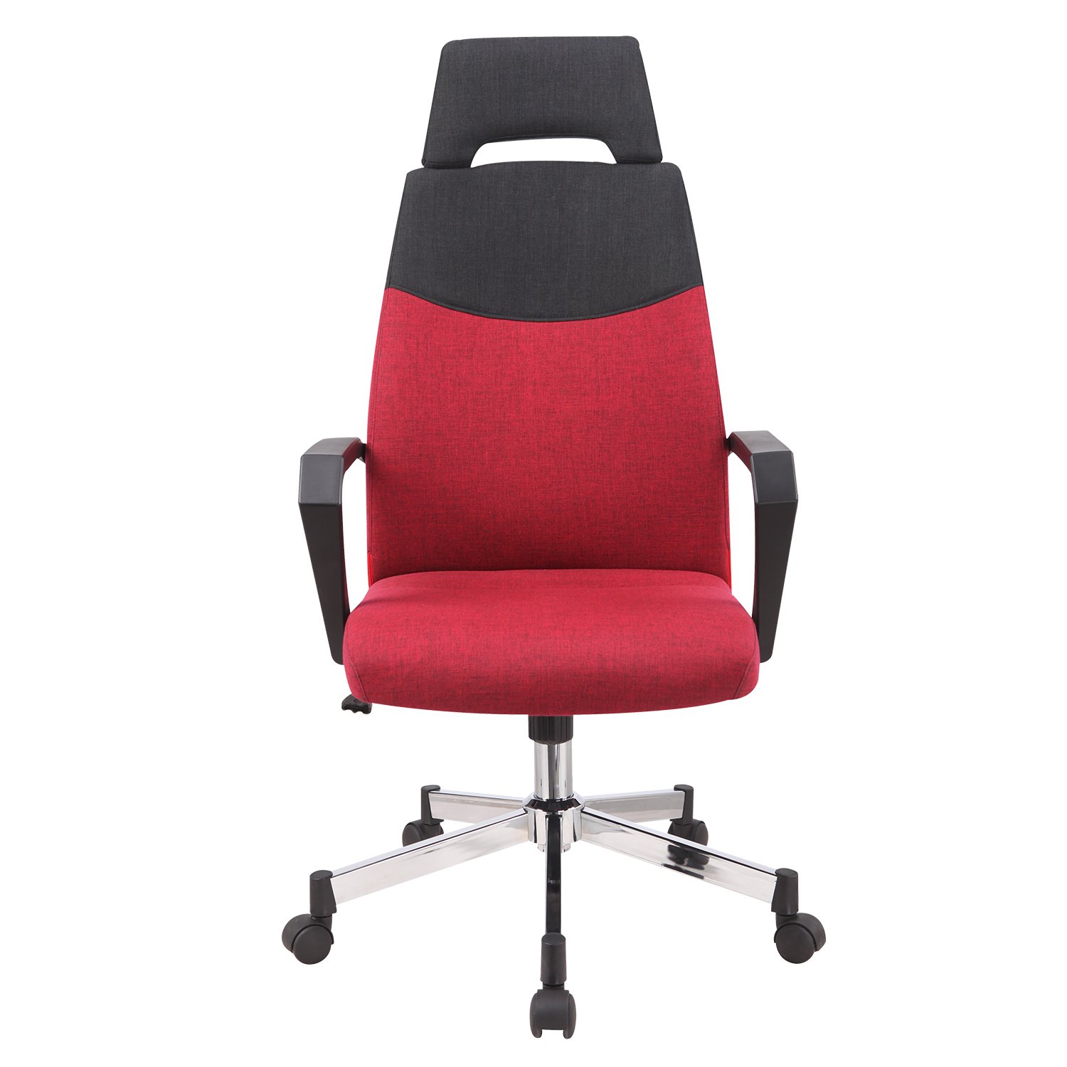 Biuro kėdė DOMINIC, 58x59x113,5-121 cm, raudona/ juoda, - 2