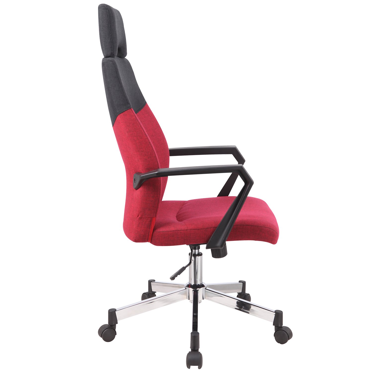 Biuro kėdė DOMINIC, 58x59x113,5-121 cm, raudona/ juoda, - 3