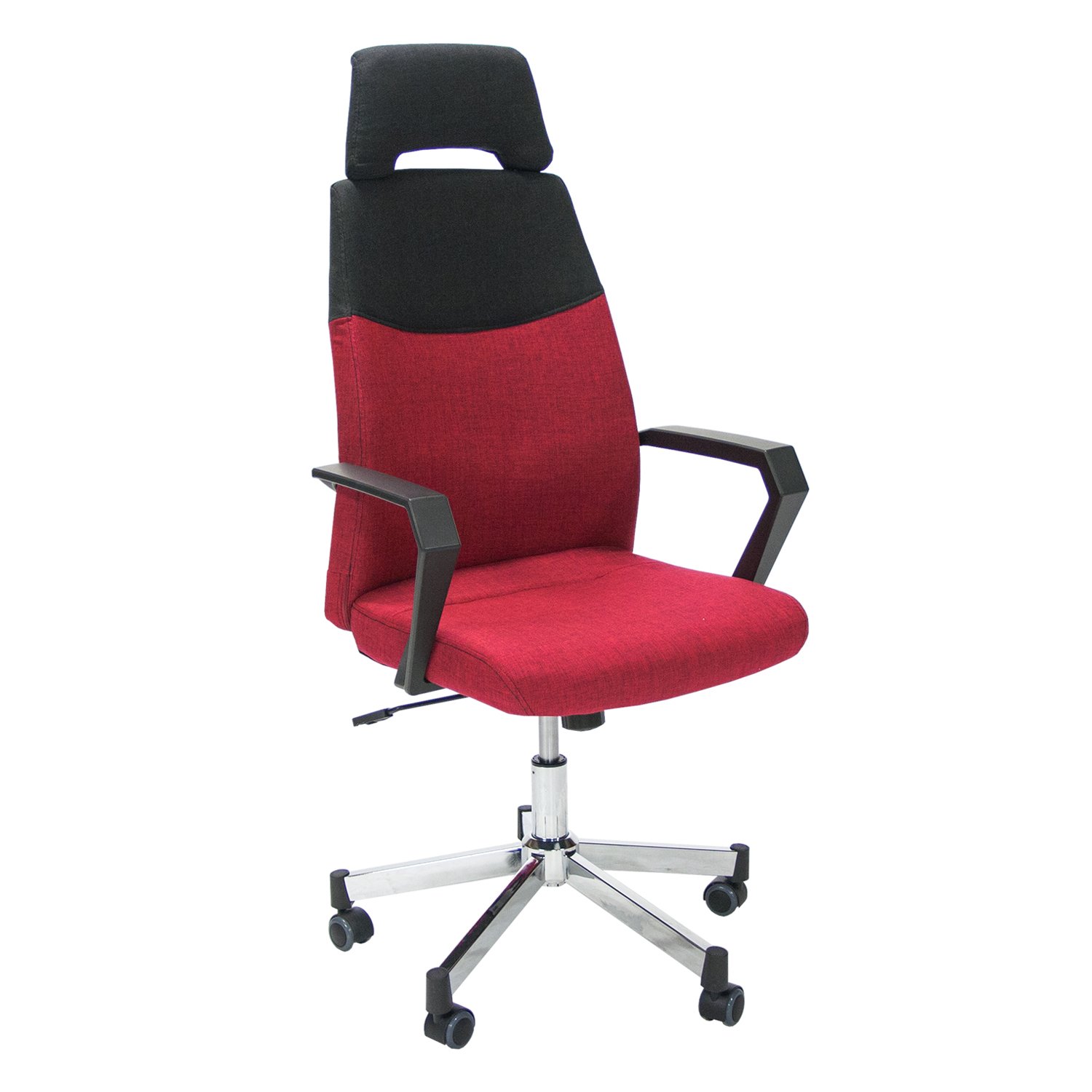 Biuro kėdė DOMINIC, 58x59x113,5-121 cm, raudona/ juoda, - 1