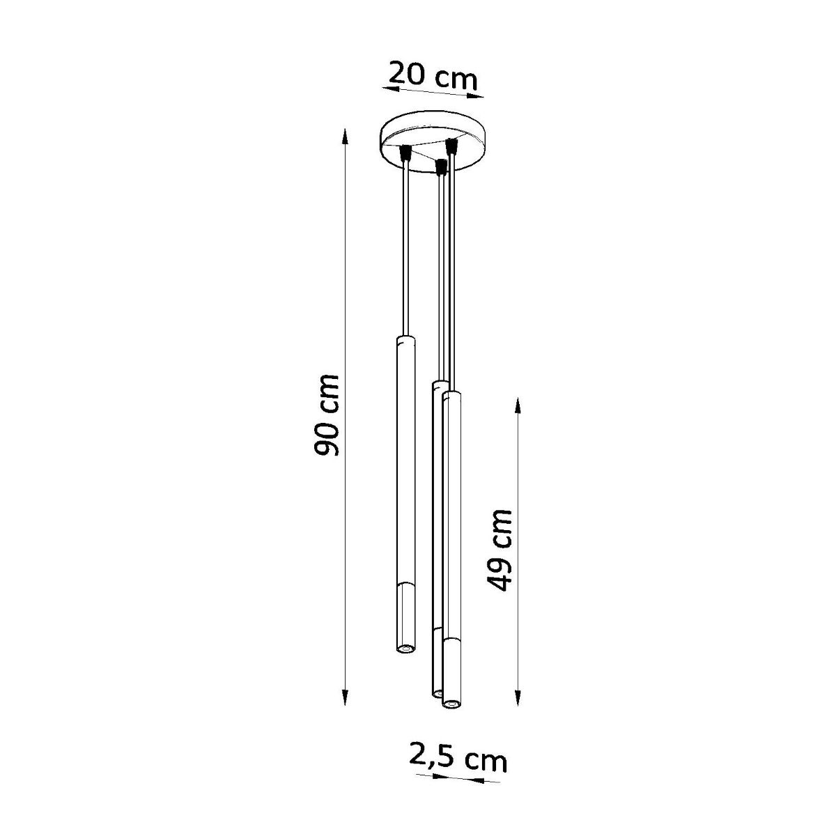 Pakabinamas šviestuvas SOLLUX MOZAICA 3P juoda/aukso, 12 W - 4