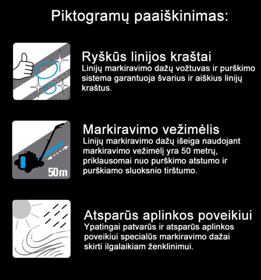 Purškiami markiravimo dažai COLORMARK LINEMARKER, baltos sp., 500 ml - 4
