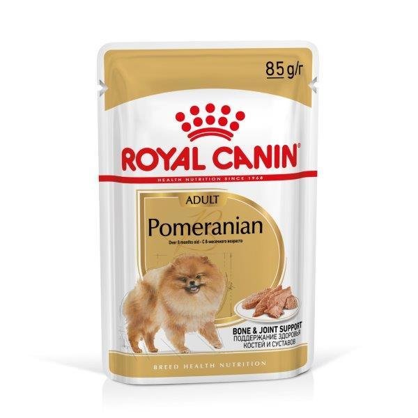 Šlapias šunų ėdalas Pomeranijos špicam ROYAL CANIN POMERANIAN WET, 85 g x 12 vnt.