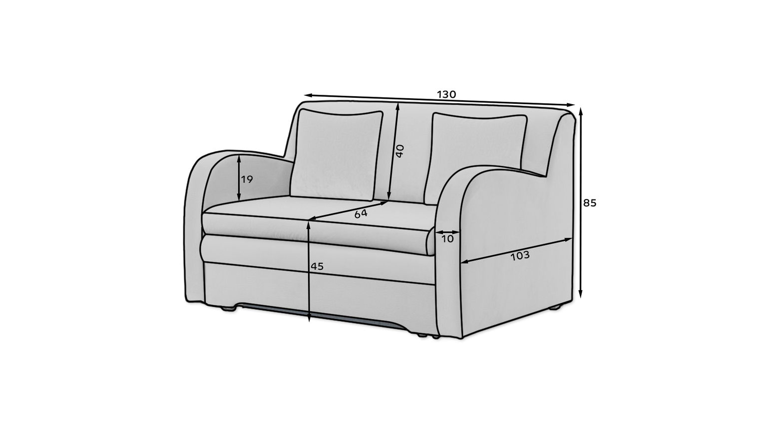 Sofa Ario, pilka - 7