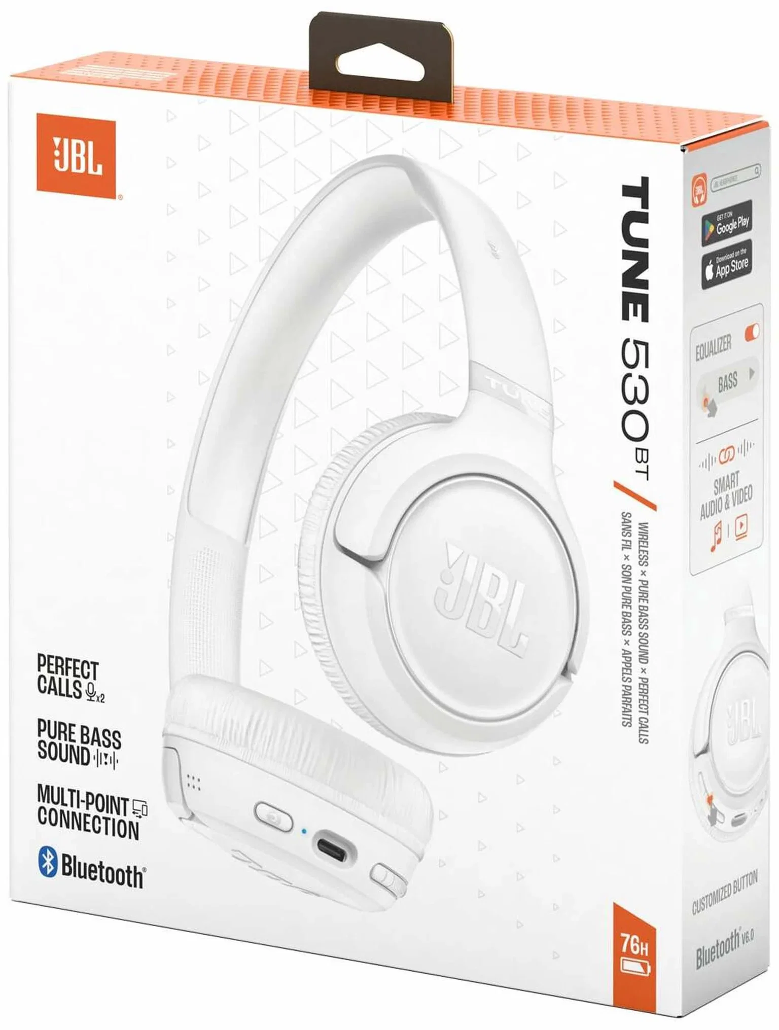 Belaidės ausinės JBL Tune 530, baltos sp. - 4