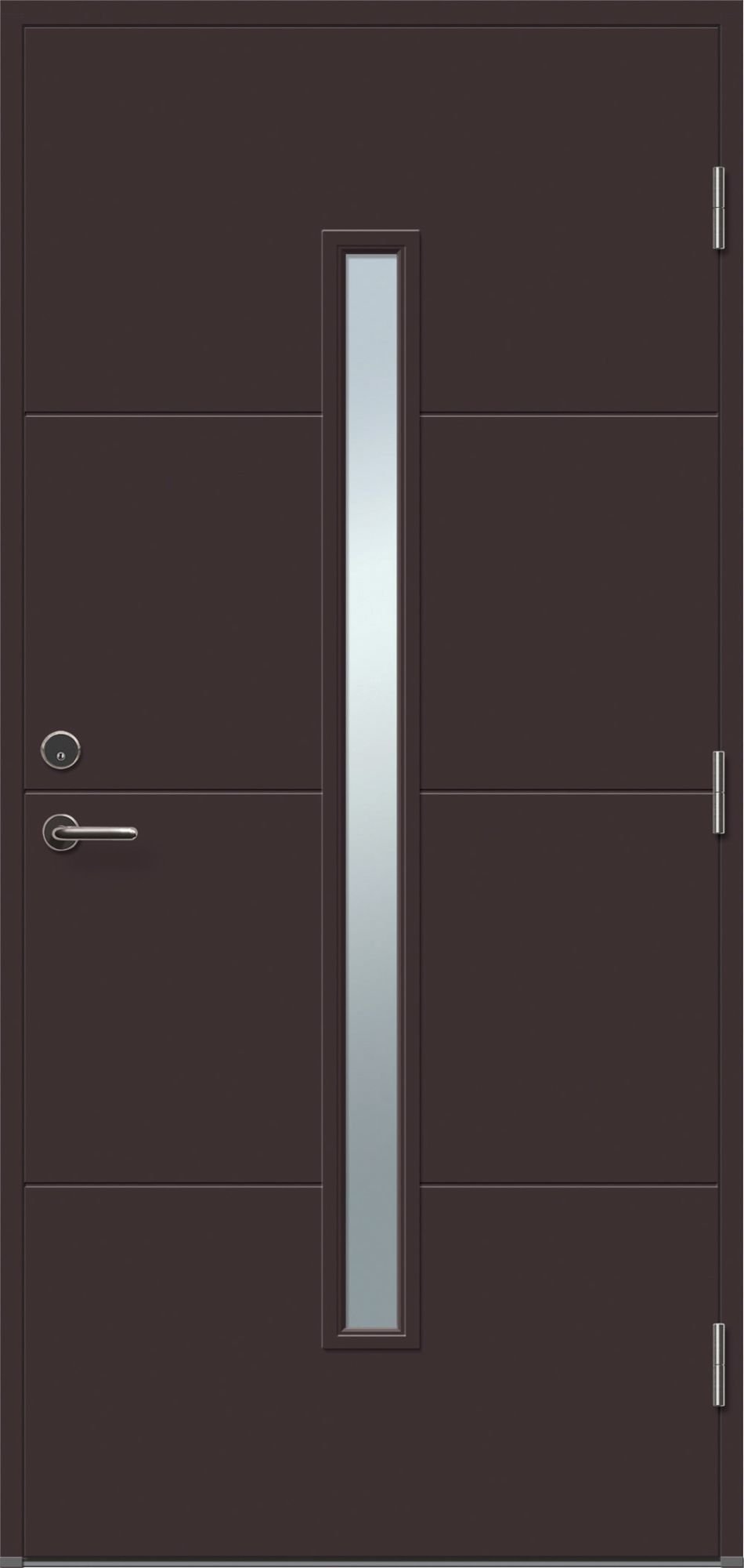 Lauko durys VILJANDI STORO1R T1, rudos sp., 890 x 2088 mm, dešinė - 1